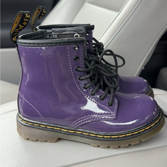 Children’s size 9 Patent Leather Purple Dr. Martens. - Picture 4 of 8